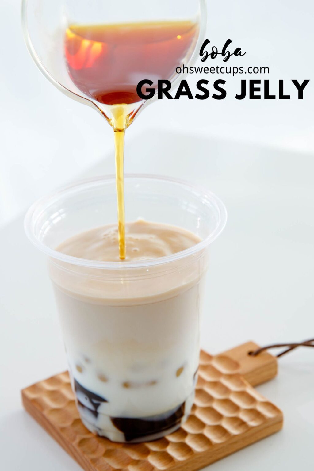 Grass Jelly Boba Grass Jelly Milk Tea Oh Sweet Cups