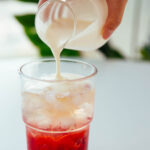 Strawberry Cheese Foam | ohsweetcups.com